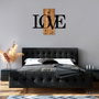 Wallity MA-303 Accesorio decorativo de pared de madera y metal Nogal y Negro